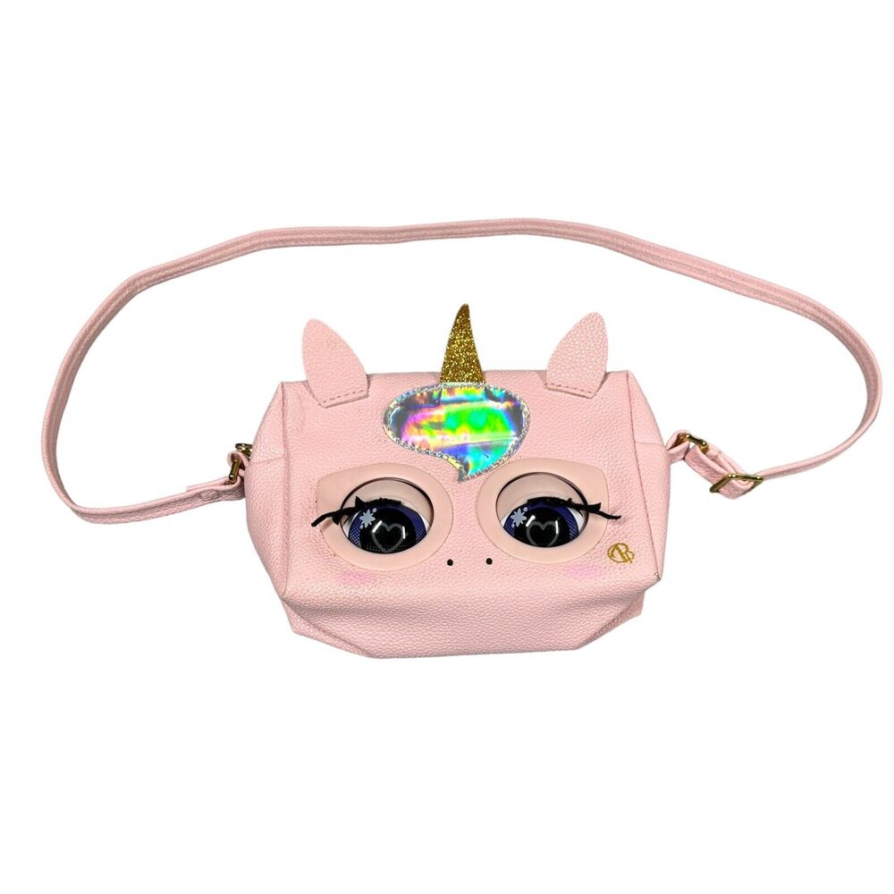 Purse Pets Interactive Handbag Unicorn Moving Eyes Sounds Works Pink Festival